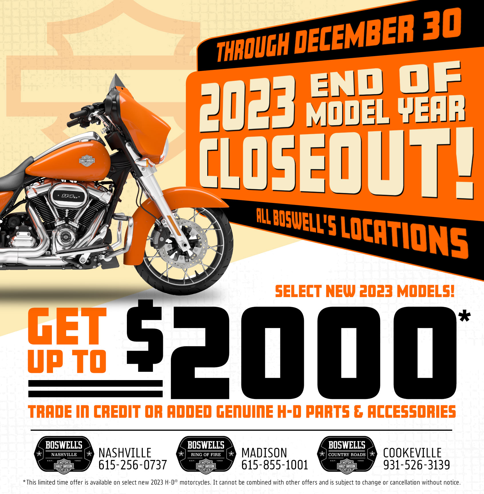 Currentpromotions, Boswell's Ring of Fire Harley-Davidson®